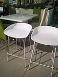 Полубарный стілець В-06 білий пластик + метал від Vetro Mebel, фото 2
