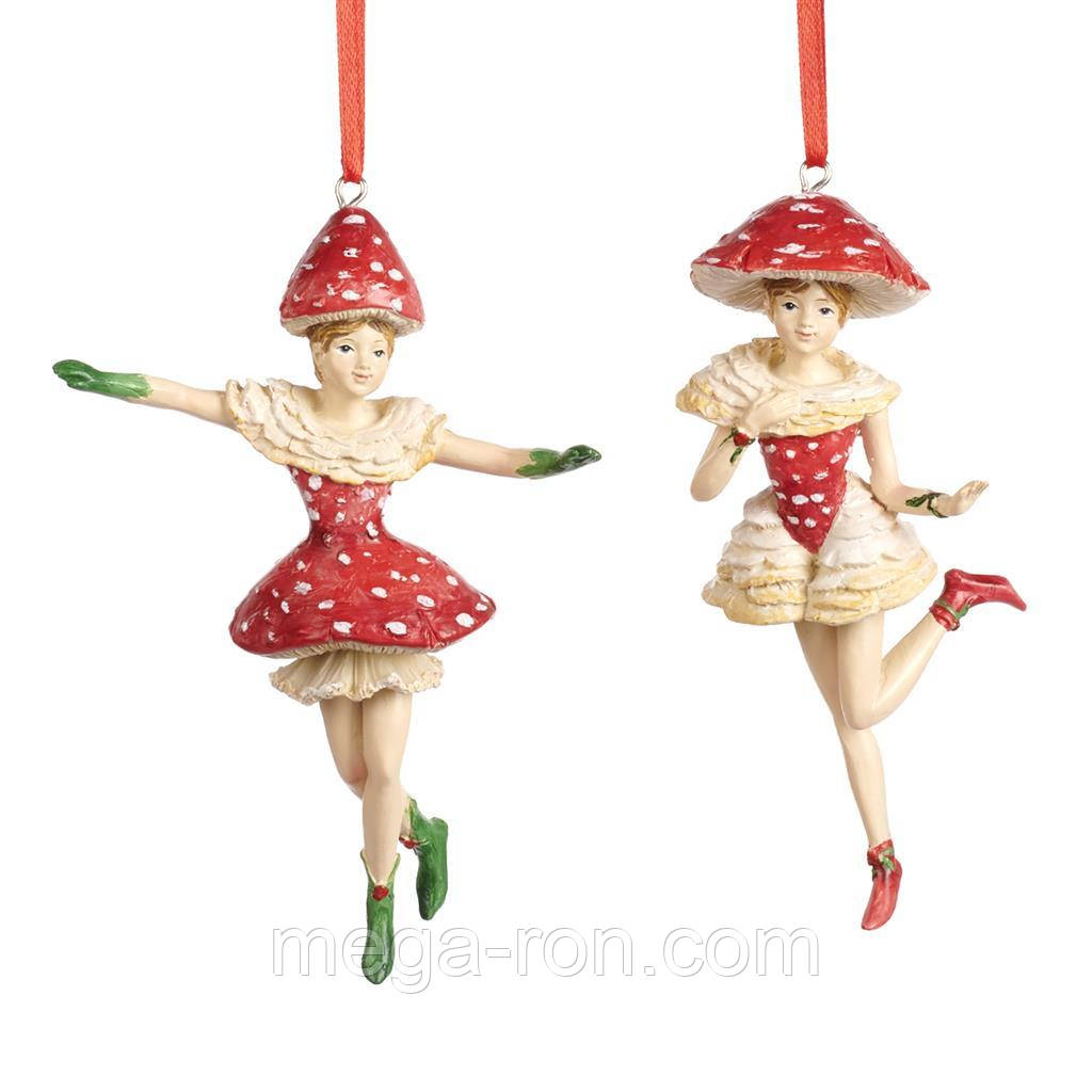 Ялинкова іграшка дівчинка-гриб 12,5 cm Goodwill (ціна за 1 штуку)