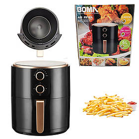 Фритюрниця без масла 1400 Вт BOMA BM-8007 Аерофрітюрниця електрична повітряна безмасляна зі знімною чашею