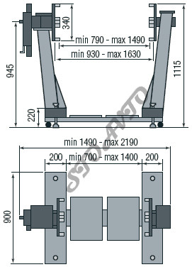 Стенд для проверки геометрии ходовой части грузовых автомобилей и автомобилей с прицепом - фото 5 - id-p233805318