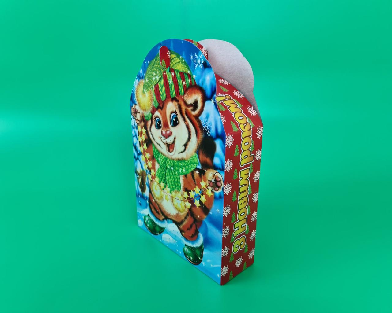 Новорічна картонна коробка для цукерок, "Лускунчик", на 700грамм, (25 шт)