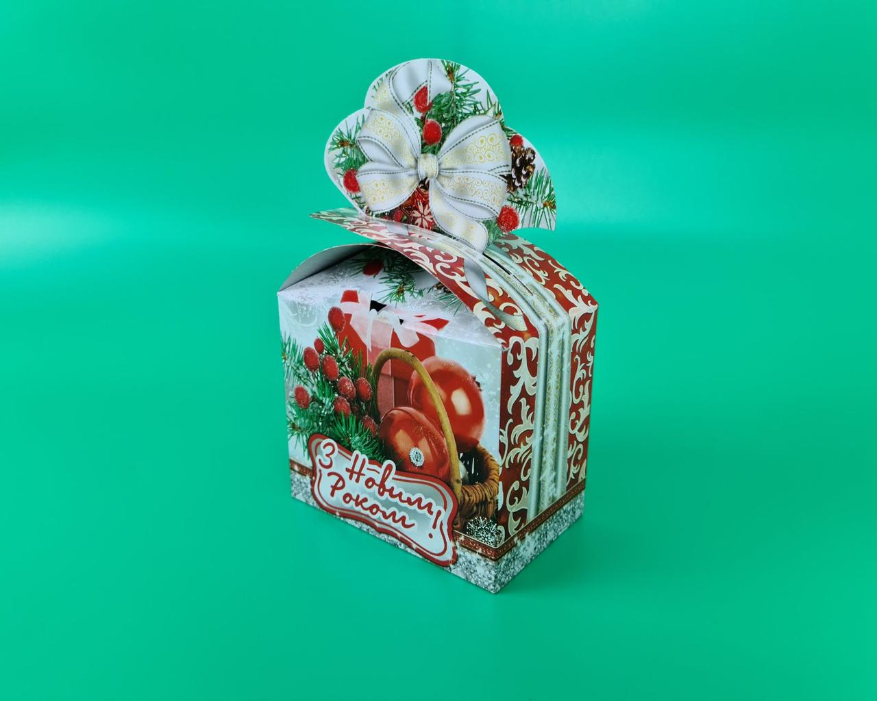 Новорічна картонна коробка для цукерок, "Лускунчик", на 700грамм, (25 шт)