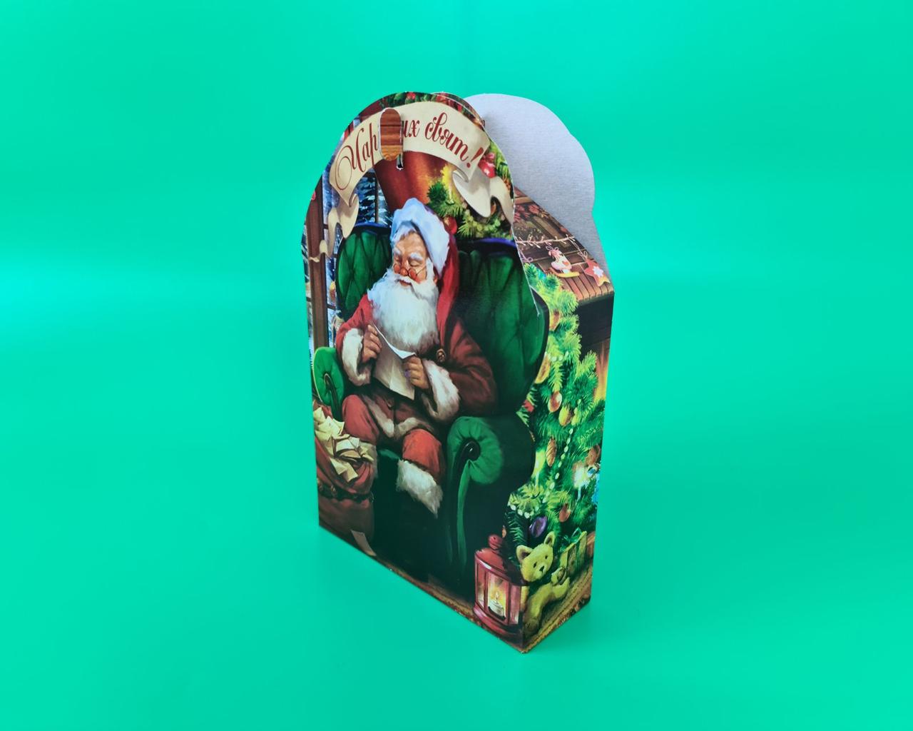 Новорічна картонна коробка для цукерок, "Лускунчик", на 600грамм, (25 шт)