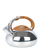 Чайник зі свистком 3л з нержавіючої сталі Edenberg EB-1323 Чайник для індукційної плити Чайник газовий, фото 8