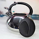 Чайник зі свистком 3л з нержавіючої сталі Edenberg EB-1323 Чайник для індукційної плити Чайник газовий, фото 2