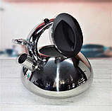 Чайник зі свистком 3л з нержавіючої сталі Edenberg EB-1323 Чайник для індукційної плити Чайник газовий, фото 5