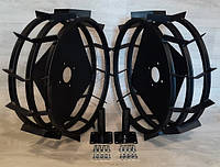 Грунтозацепы для мотоблока (железные колеса) Ø 560 мм+полуоси(ступицы) 24*115мм.