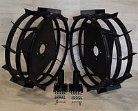 Грунтозацепы для мотоблока (железные колеса) Ø 550 мм+полуоси(ступицы) 32*130мм.