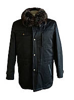 Зимова куртка чоловіча з хутром Voronin 7016 чорний 48-50