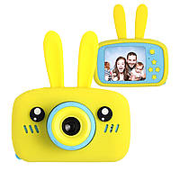 Цифровой фотик для детей Сhildren's fun camera Желтый заяц, фотоапарат детский (дитячий фотоапарат) (TO)