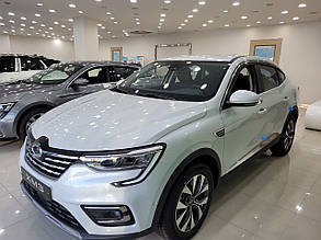 Дефлектори вікон із хром молдингом, вітровики Renault Arkana 2020- (Autoclover E453)