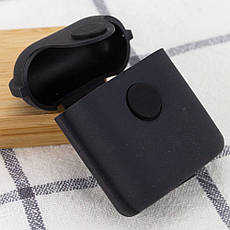 Силіконовий футляр на магніті для навушників AirPods 1/2 Чорний / Black, фото 3