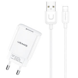 СЗУ USAMS T21 Charder kit - T18 single USB + Uturn Lightning cable