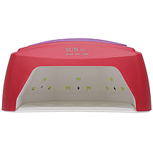 УФ лампа UV+LED SUN Q7 на 48 Вт для сушіння гель-лаку і гелю, червона, фото 5