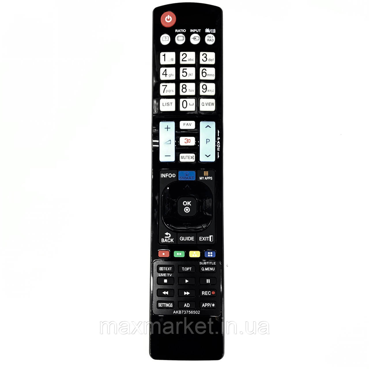 Пульт ДУ LG AKB 73756502 [LED, LCD TV] SMART+3D