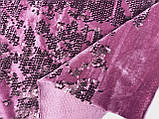Оксамит(велюр) стрейч є. розшитий паєтками. чайна троянда,тканинна основа!, фото 4