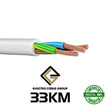 Провід ПВС 3х0,75ЗЗЦМ / Круглий / Мідний / Гнучкий / Багатожильний / Кабель для підключення електроустаткування, фото 2