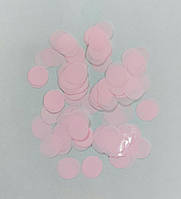 Конфеті коло світло-рожеве пастель, 12 мм (50г)