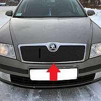 Зимняя накладка Skoda Octavia A5 2005-2010 Мат На решетку радиатора "FLY"