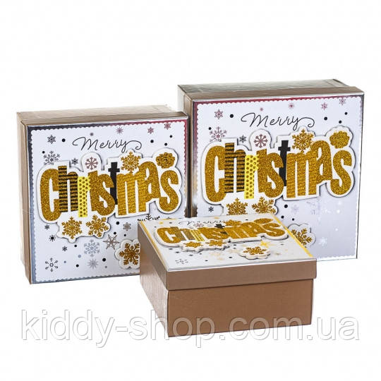 Коробка новорічна "Золото" (3 розміри)