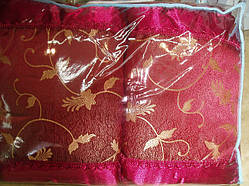 Покривала 180х200, 3 розрізні оборки, 2 подушки + сердечко,