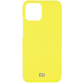Чохол Silicone Cover Full Protective (AAA) для Xiaomi Mi 11 Lite Жовтий / Bright Yellow