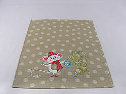 Вафельний кухонний рушник "Мишки / Новий рік" 40*60