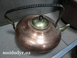 Мідний чайник антикварний, декор