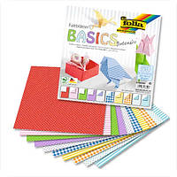 Набір паперу для Орігамі Інтенсив (точки, лінії, клітина), 10 цв, 20*20см, 50л, 80г/кв. м, Folia 498/2020