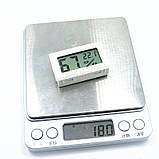 Термометр з гігрометром термогігрометр РК дисплей чорний, фото 4