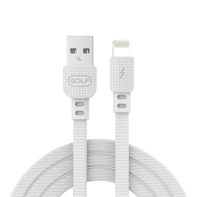 Кабель для iPhone Golf GC-66i Armor USB - Lightning 3А 1 метр White (90743)