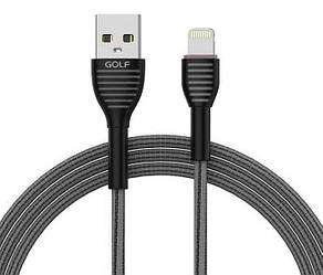 Кабель для iPhone Golf GC-74 USB — Lightning 3 А 1 метр Grey (90752)