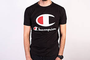 Чорна футболка чемпiон | champion big logo