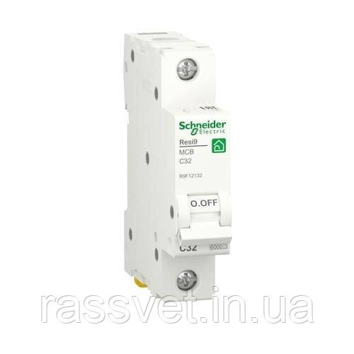 Автоматичний вимикач 1P, 32 A, C, 6kA Schneider Electric, Resi9