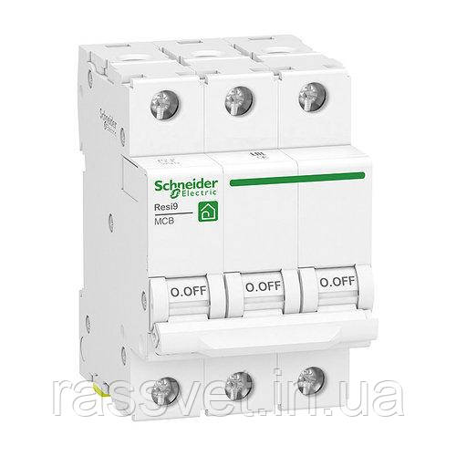 Автоматичний вимикач 3P, 10 A, C, 6kA Schneider Electric , Resi9