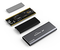 M2 NVMe Зовнішня кишеня для M2 SSD USB 3.1 Type-C Blueendless M280N Original, фото 5