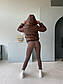 Тепла шкіряна куртка коротка з капюшоном і на гумці (р. 42-46) 3701704, фото 3