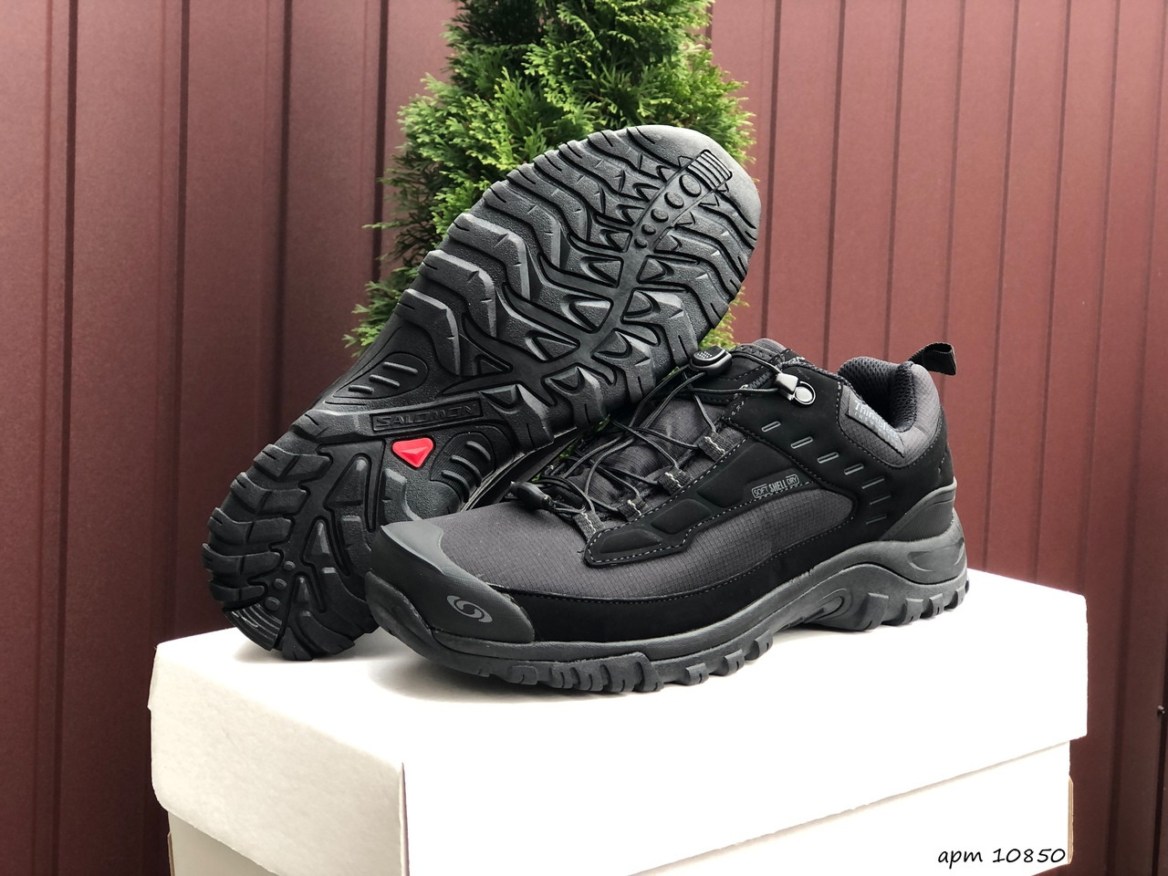 Мужские кроссовки Salomon soft shell dry, чёрные