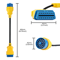 Переходник для диагностики AUTOOL BMW 20 pin на OBD2 40cm