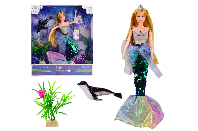 Лялька русалка Емілі Emily шарнірна з аксесуарами 29 см.