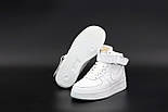 Жіночі зимові кросівки Nike з хутром Air Force 1 AF1 High LV високі білі теплі 36-45р. Живе фото, фото 3