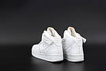 Жіночі зимові кросівки Nike з хутром Air Force 1 AF1 High LV високі білі теплі 36-45р. Живе фото, фото 6
