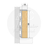 МДФ вставка для плінтуса прихованого монтажу МДФ 60х10 мм, емаль декор по RAL, фото 6
