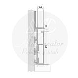 Комплект світлодіодний прихованого монтажу 80х15х2700 мм, анодований, фото 2