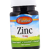 Цинк глюконат Carlson Labs Zinc 15 mg 100 таб