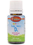 Вітамін Д для дітей краплі Carlson Labs Baby's Super Daily D3 400 IU 10.3 мл, фото 8