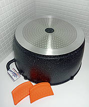 Кастрюля Bohmann13л BH 7350-36 MRB с антипригарным мраморным покрытием, толстым дном, для всех типов плит, фото 2