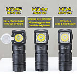 Налобний ліхтар SKILHUNT H04 RC Mini + 1100mAh 18350 Акумулятор (1200LM, NICIA 519A HIGH-CRI LED, 4500k, IPX8, TIR, Магніт), фото 4