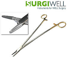 Голкотримач з твердосплава по Mayo-Hegar зубчастий, довжиною 26 см (И-10-30т)