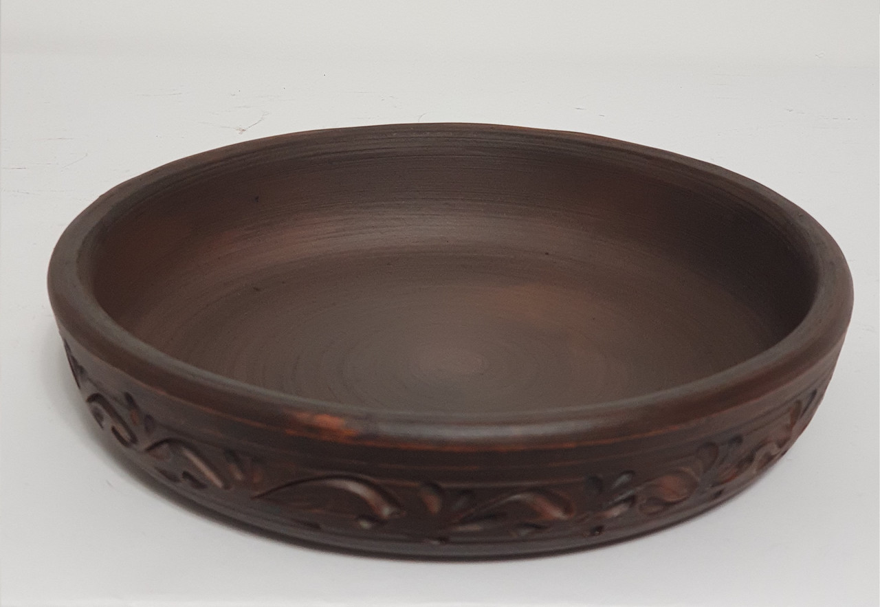 Кеци / сковорода без кришки, без ручок, грузинська, з червоної глини, (глиняна), 18 см